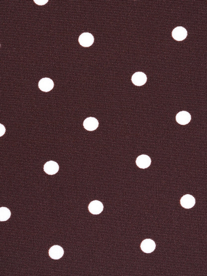 Brown Polka Dot Tie-Front Cover-Up Skirt