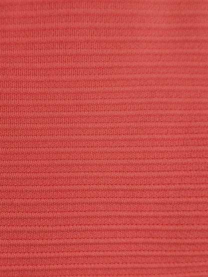Coral Red Twist Backless Bikini Top