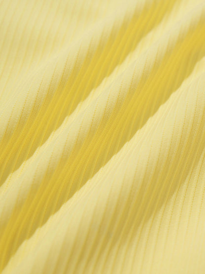 Yellow Ribbed Bikini Bottom