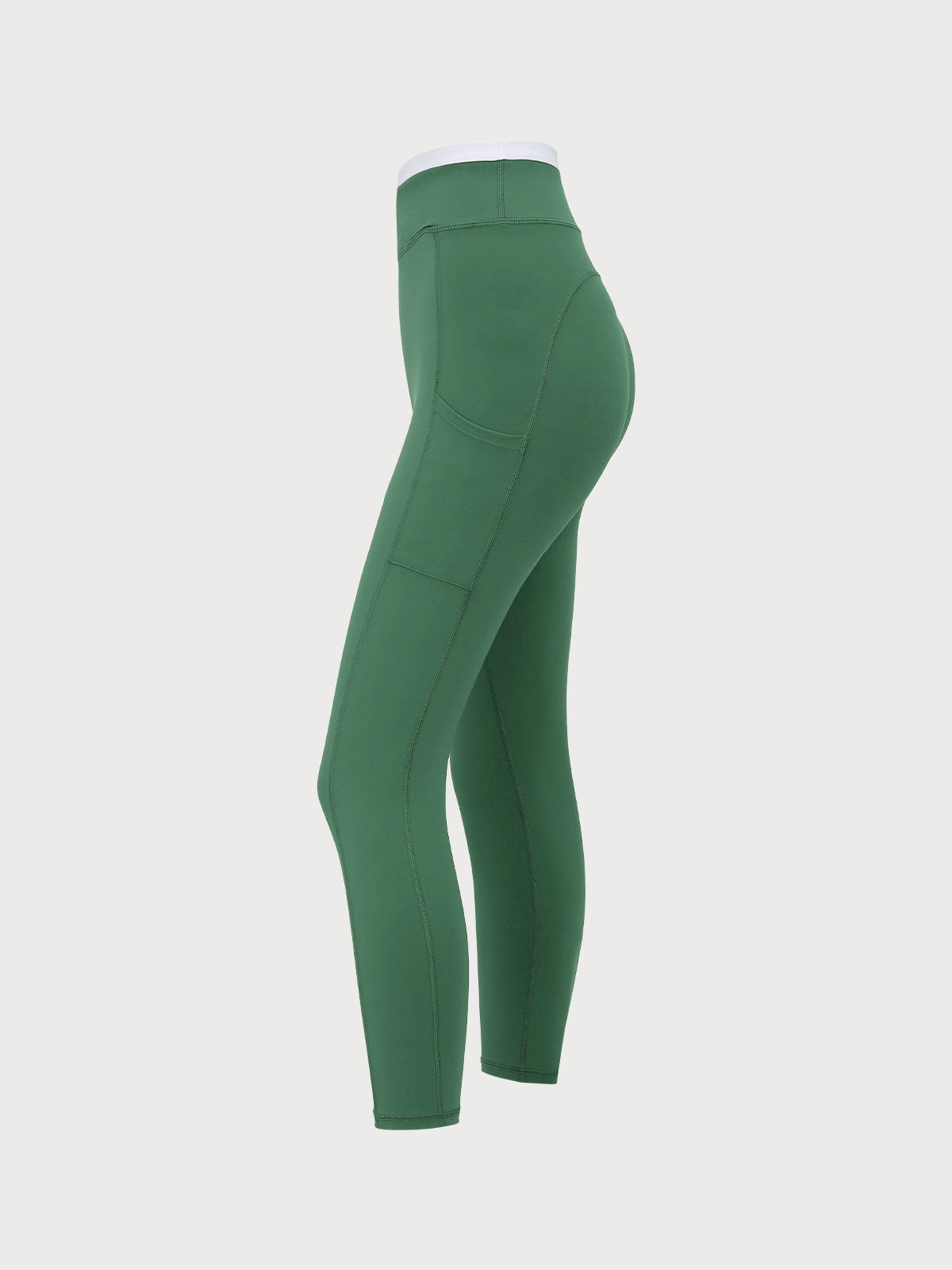 Green Natural V-Waisted Leggings 25"