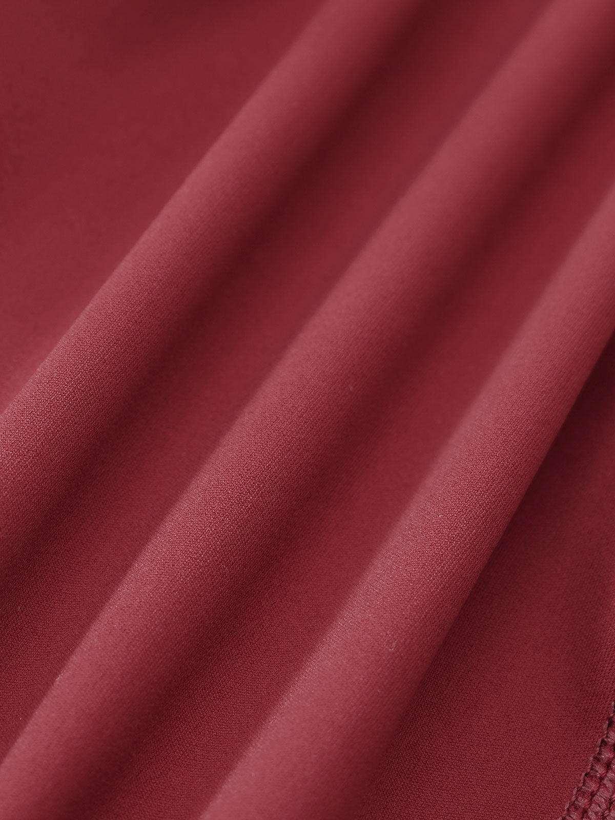 Dark Red Natural V-Waisted Leggings 25"