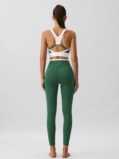 Green Natural V-Waisted Leggings 25"