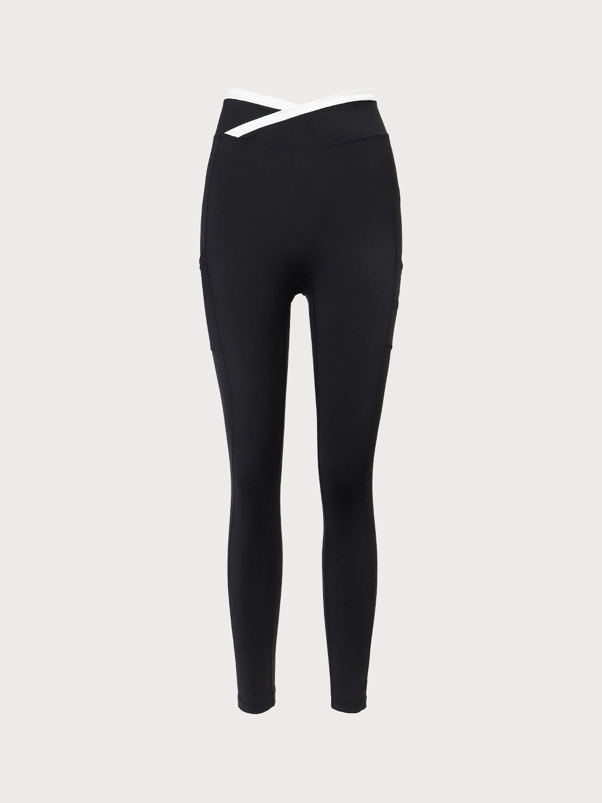 Black Natural Waisted Leggings 25"