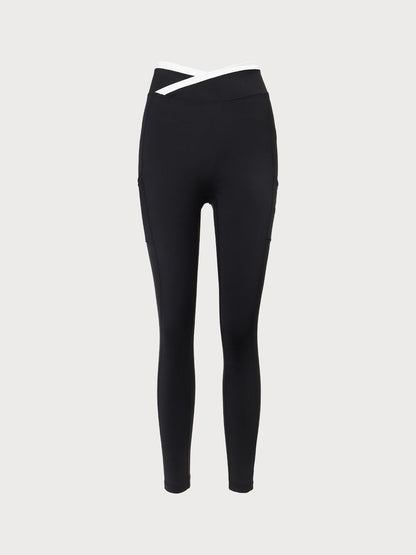 Black Natural Waisted Leggings 25"